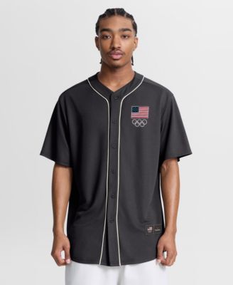 Men's Gray Team USA Core Foundation Ball Button-Up Shirt