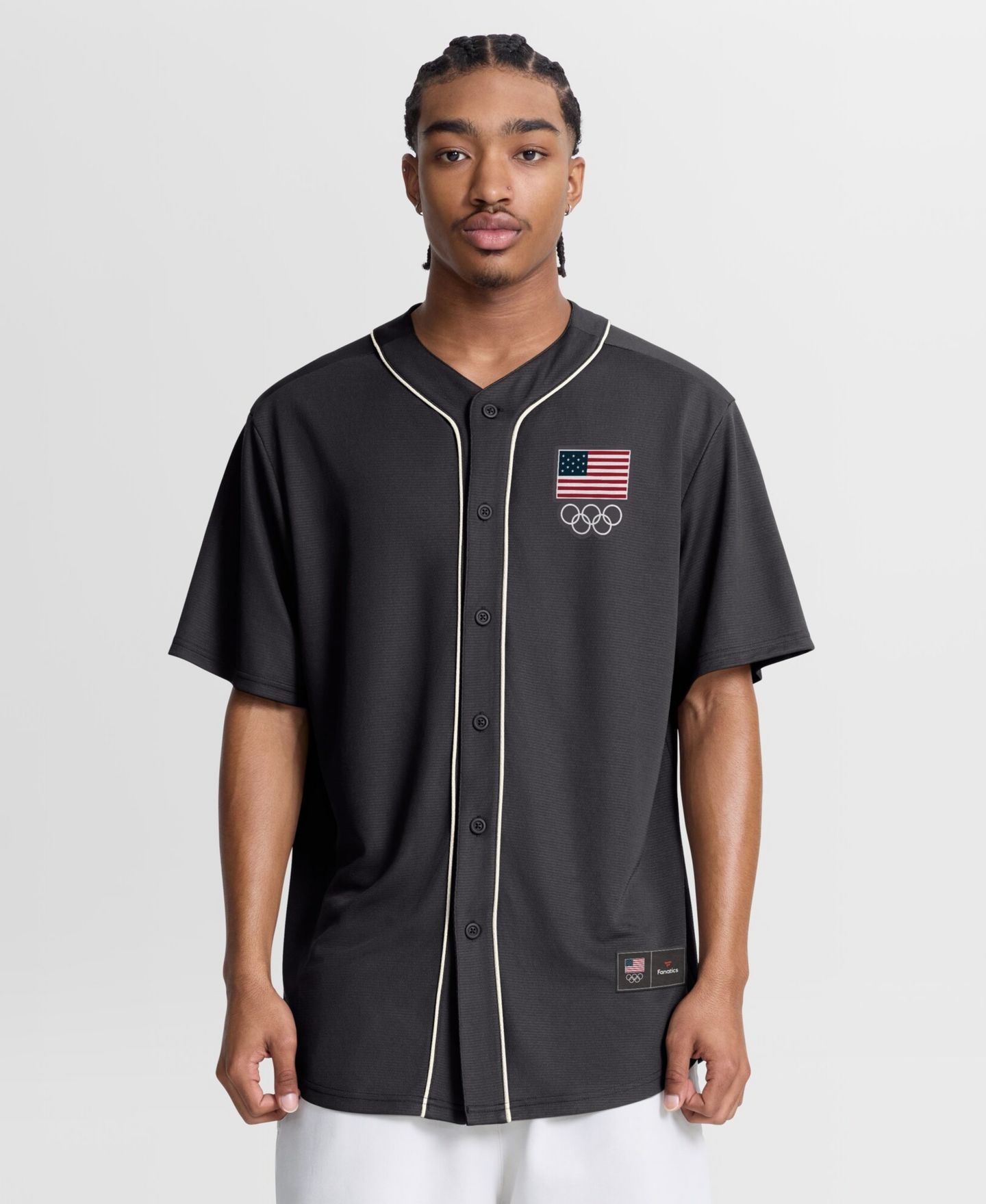 Мужская рубашка Fanatics Gray Team USA Core Foundation Ball Button-Up — фото 1