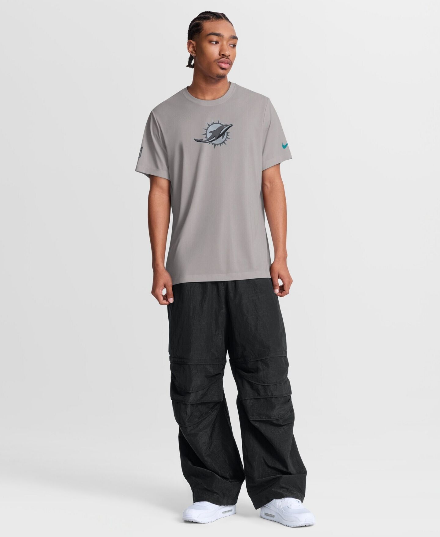 Мужская футболка Nike Gray Miami Dolphins Sideline Lead The Charge Legend Dri-FIT — фото 3