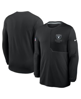 Men's Black Las Vegas Raiders Sideline Coaches UV Dri-FIT Long Sleeve T-Shirt