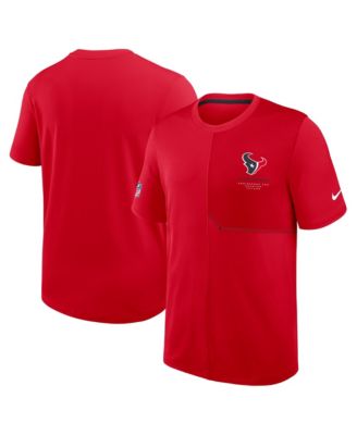 Men's Red Houston Texans Sideline UV Dri-FIT Coaches T-Shirt