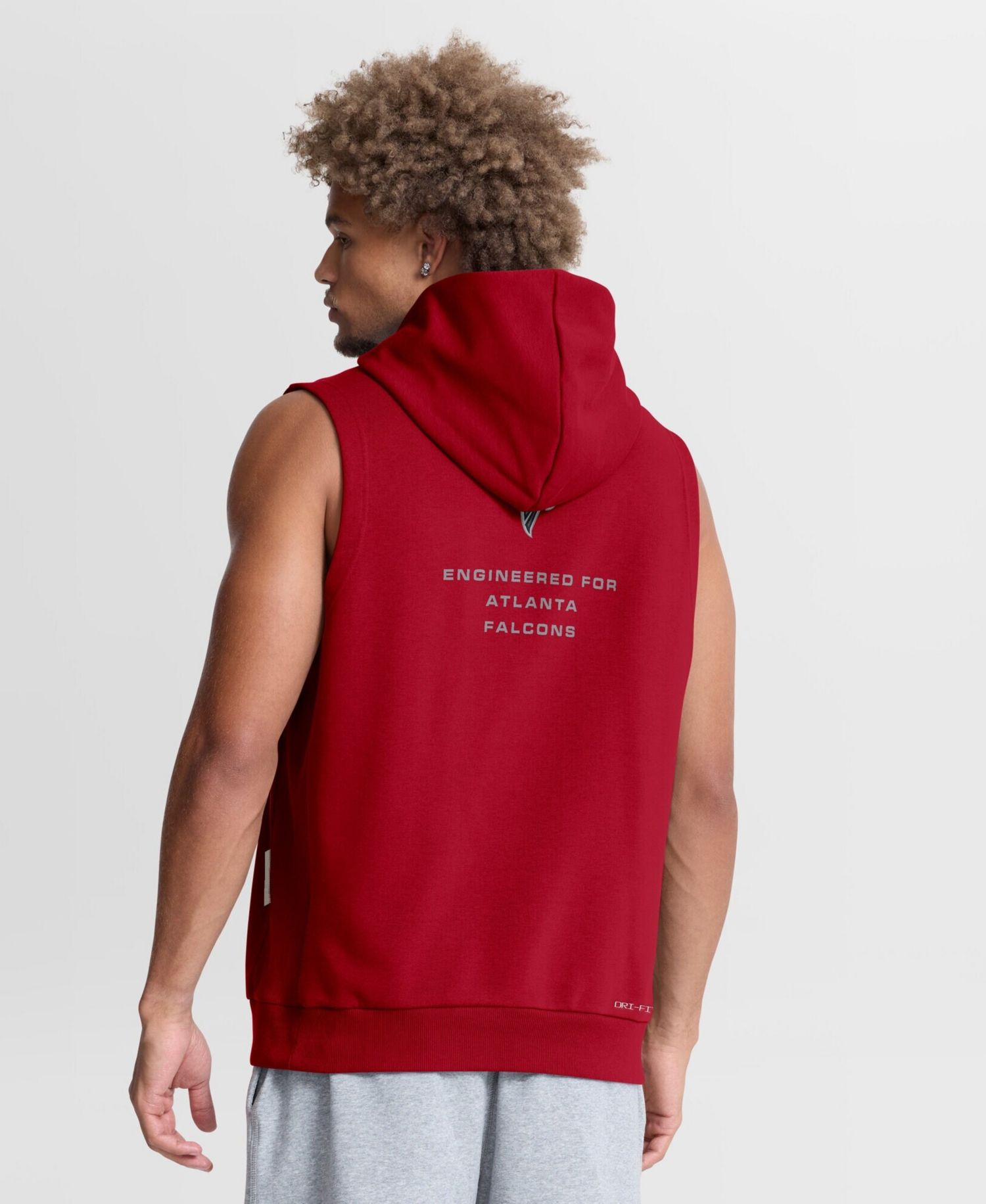 Men's Red Atlanta Falcons Sideline Standard Issue Dri-FIT Sleeveless Hoodie