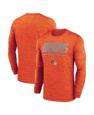 Men's Orange Cleveland Browns Sideline Offensive Transition Velocity Dri-FIT Long Sleeve T-Shirt