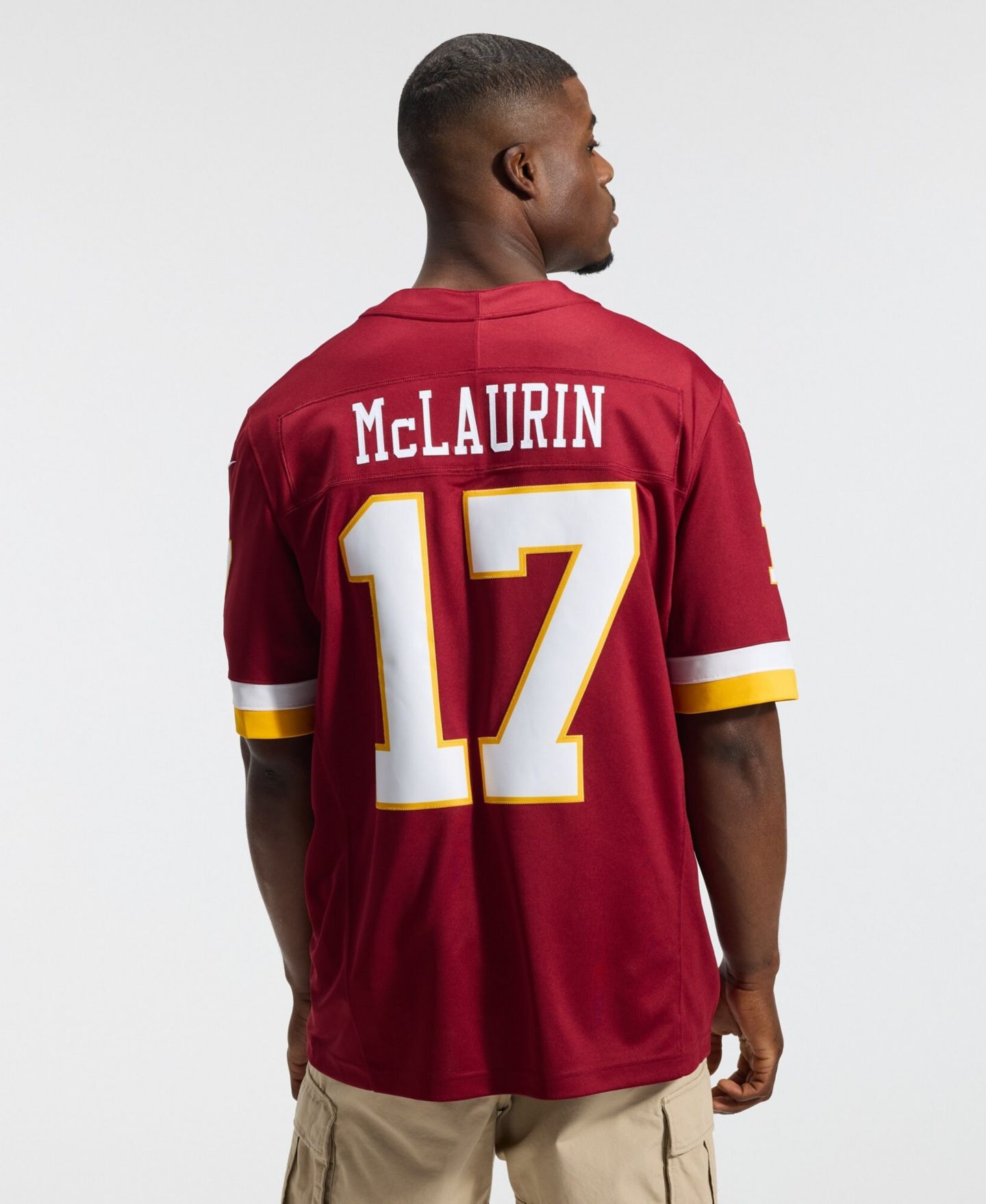 Мужской топ Nike Terry McLaurin Burgundy Washington Commanders Vapor F.U.S.E. Stitched Limited Jersey — фото 4