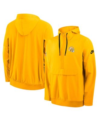 Men's Gold Pittsburgh Steelers Alt Anorak Half-Zip Hooded Jacket