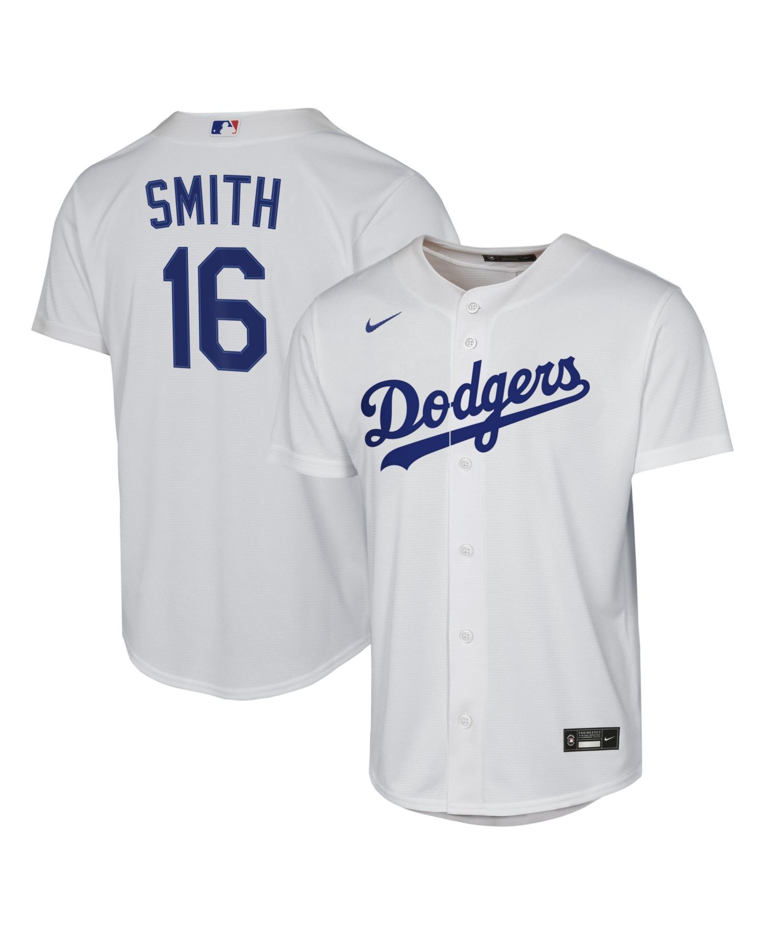 Men's Will Smith White Los Angeles Dodgers Home Replica Jersey