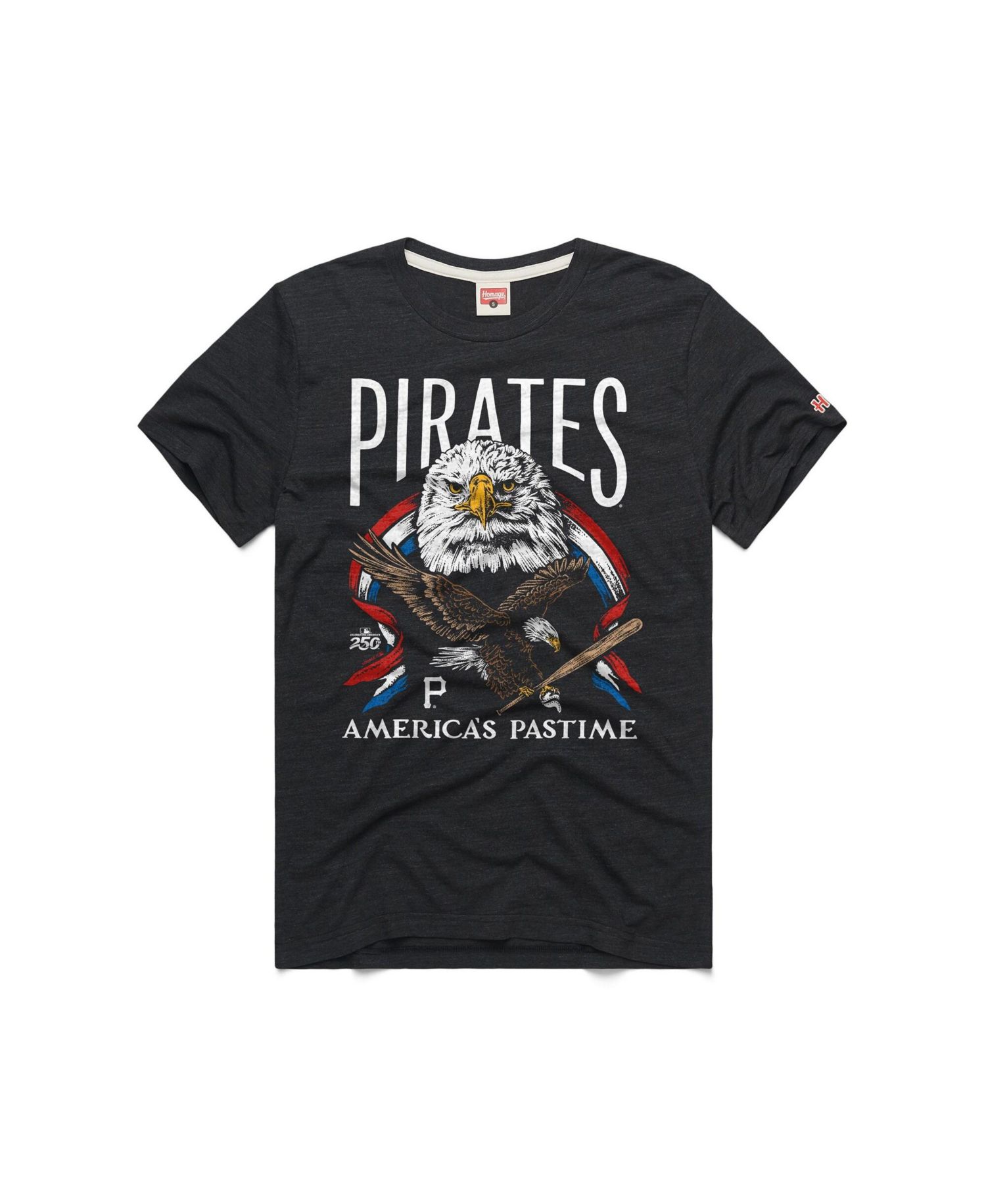 Men's Charcoal Pittsburgh Pirates America's Pastime Tri-Blend T-Shirt