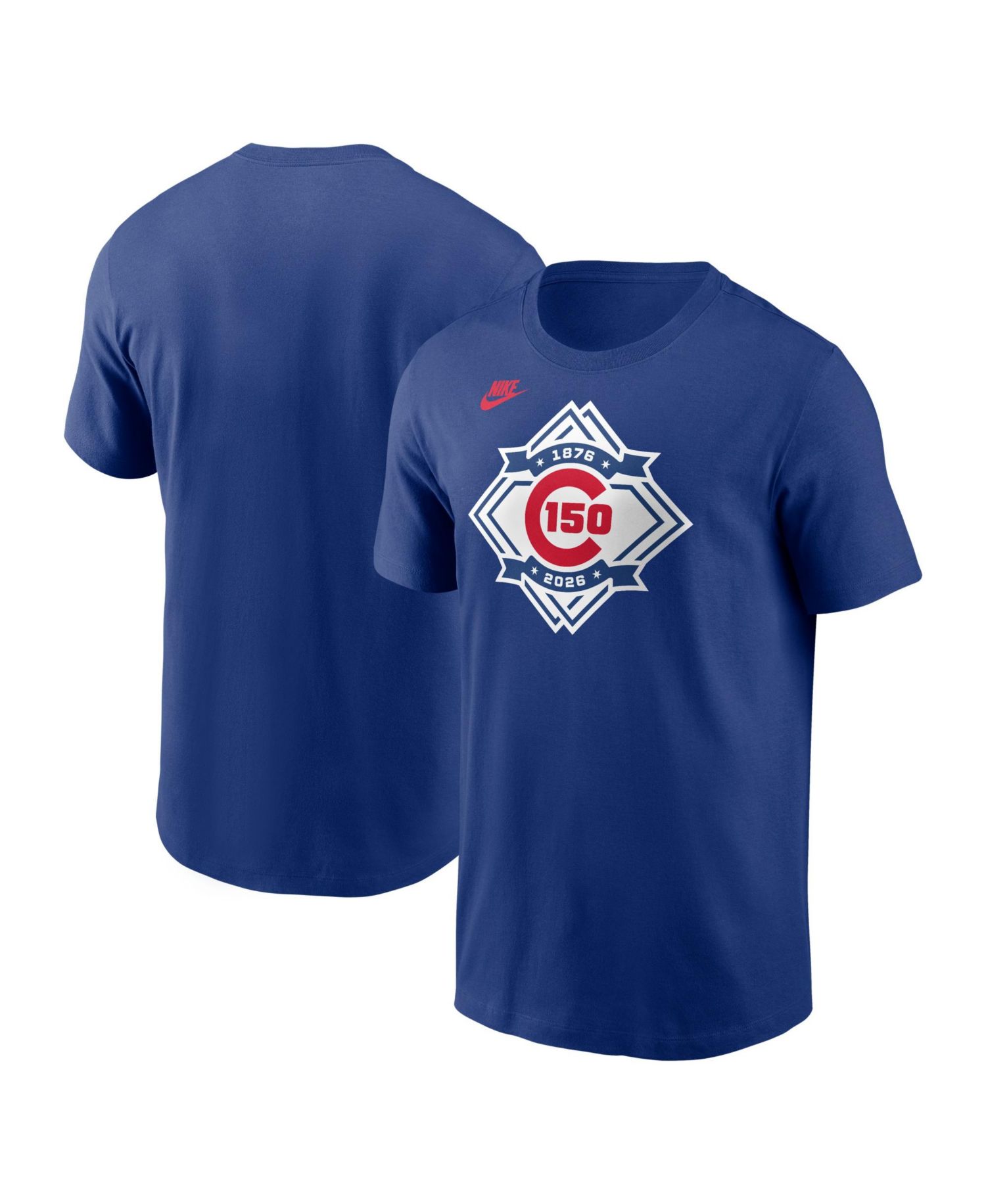 Men's Heather Royal Chicago Cubs 150th Anniversary Tri-Blend T-Shirt