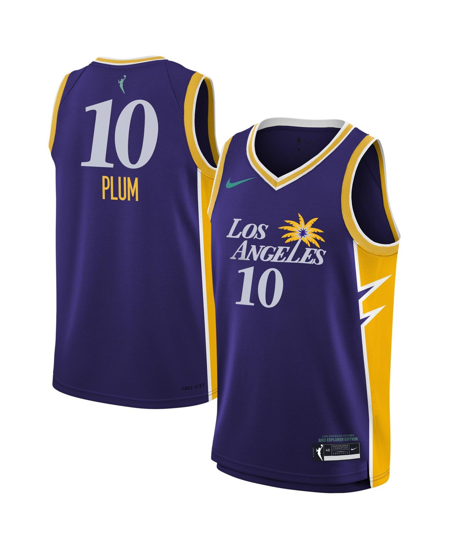 Big Boys and Girls Nike Kelsey Plum Purple Los Angeles Sparks Explorer Edition Jersey