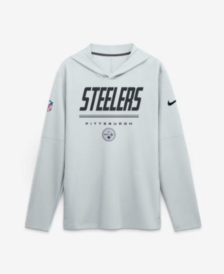 Men's Platinum Pittsburgh Steelers Sideline Lightweight Long Sleeve Dri-FIT Hoodie