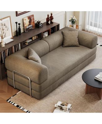 Modular Sofa Bed Convertible Floor Couch Corduroy Sleeper Futon
