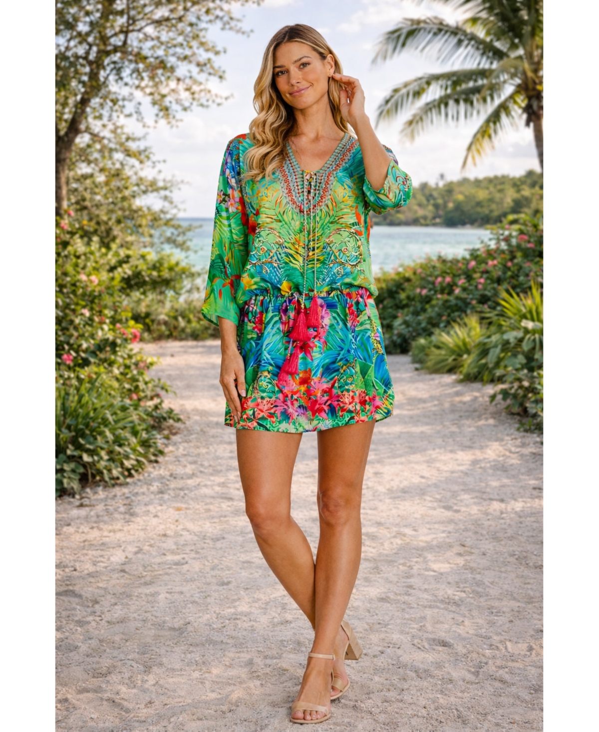 La Moda Clothing Women's Short Tunic Dress