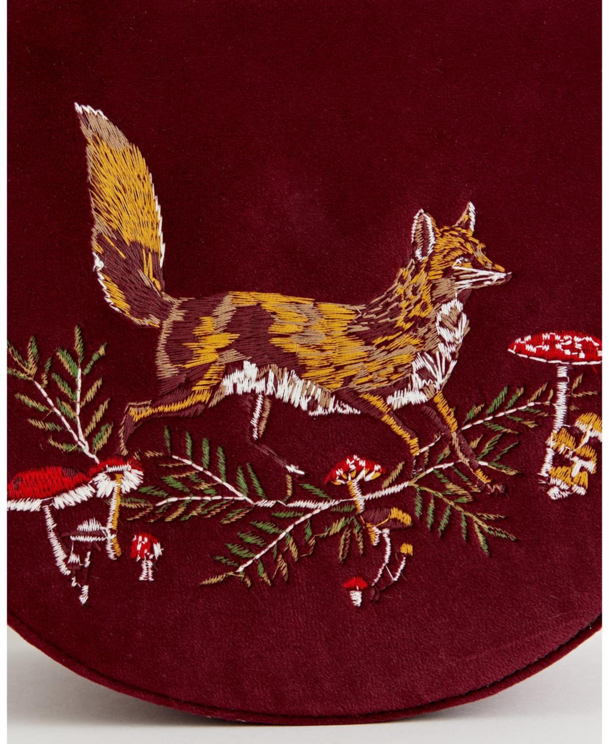 Fable England Fox And Mushroom Embroidered Saddle Bag