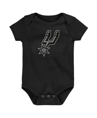 Baby Boys and Girls Black San Antonio Spurs Primary Logo Bodysuit