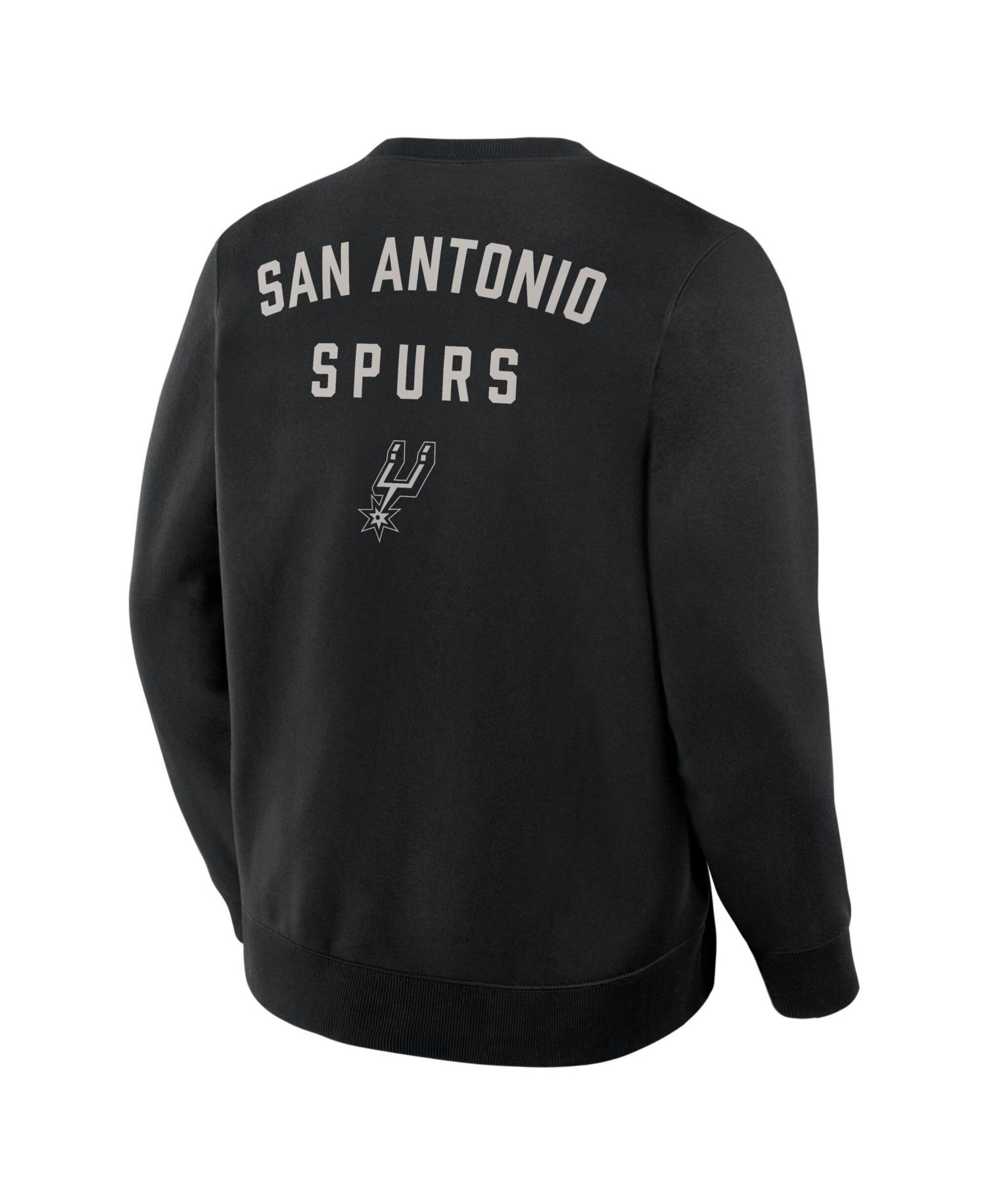 Men's Black San Antonio Spurs Crossover Collection Defensive Rotation Drill Premium Pullover Sweatshirt