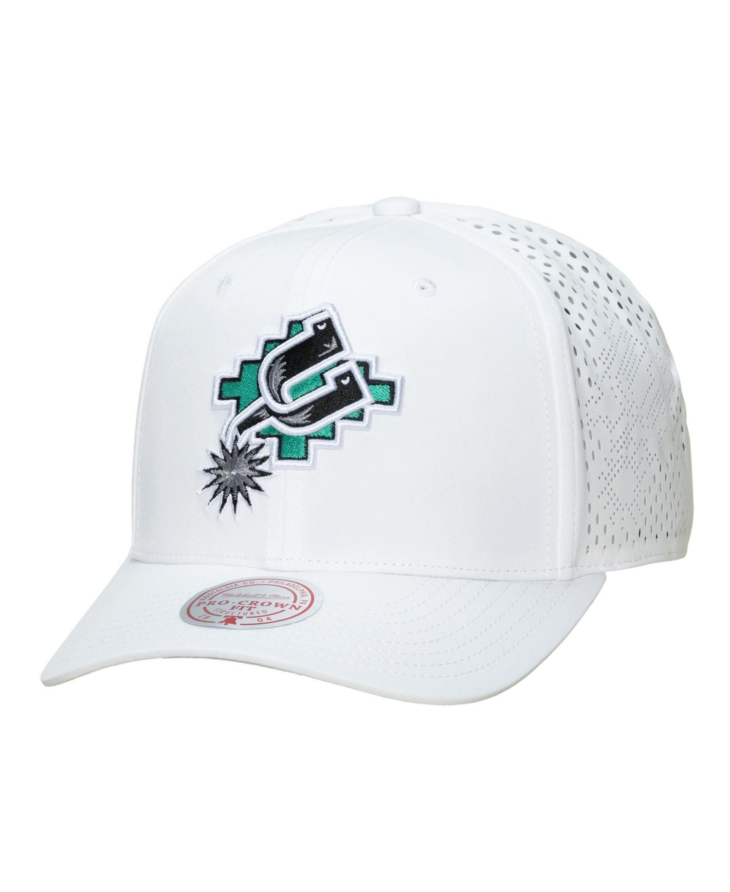 Men's Mitchell Ness White San Antonio Spurs Perfect Lightweight Pro Crown Snapback Hat