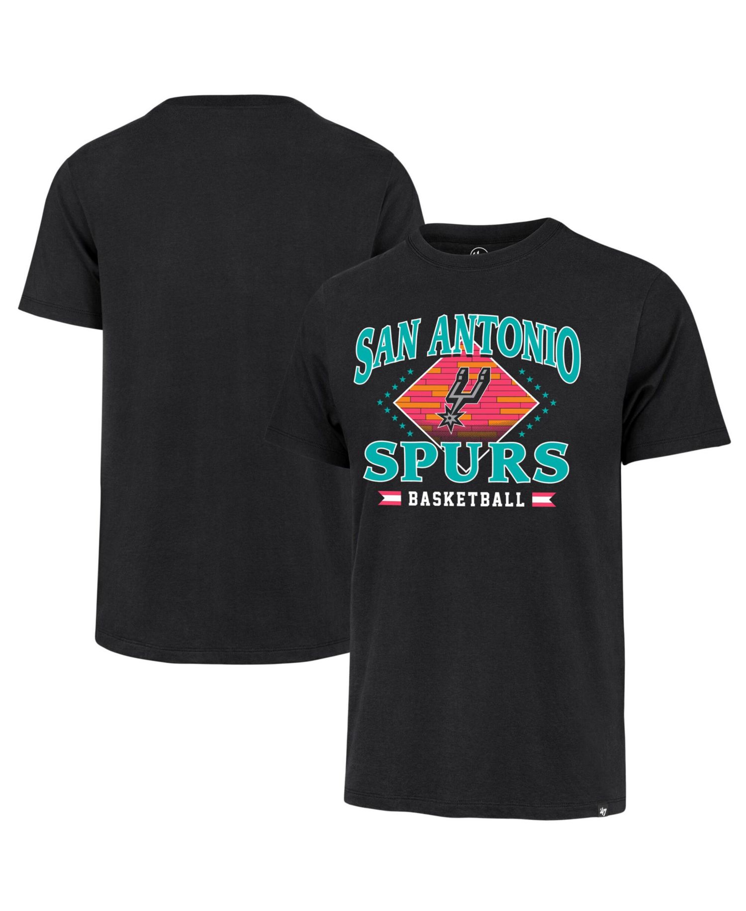 Men's Black San Antonio Spurs Big & Tall Courtside Franklin T-Shirt