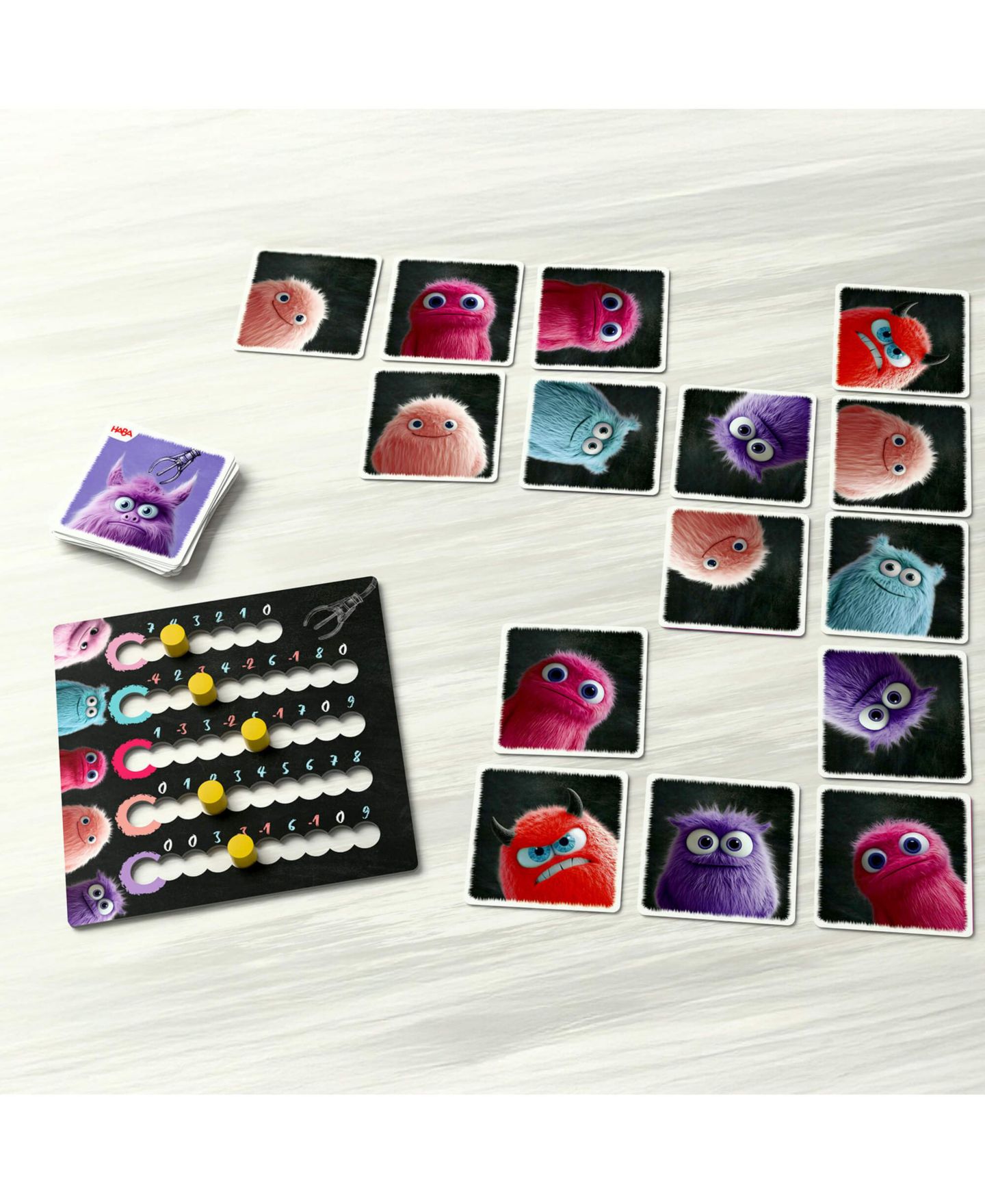 Детская мягкая игрушка Haba Plush-O-Mat Monster Card Game, цвет: Open Miscellaneous — фото 3