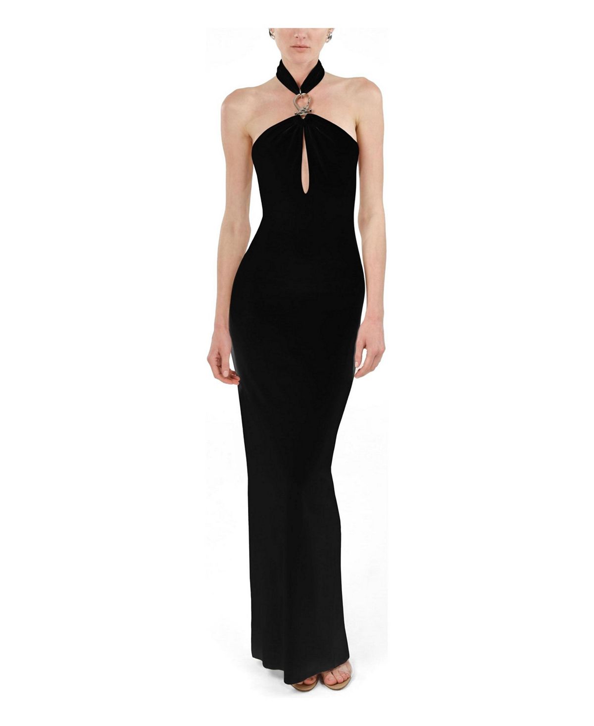 NOCTURNE Women's Cut-Out Detail Embellished Maxi Dress view 1 — MAYCSS fashion products