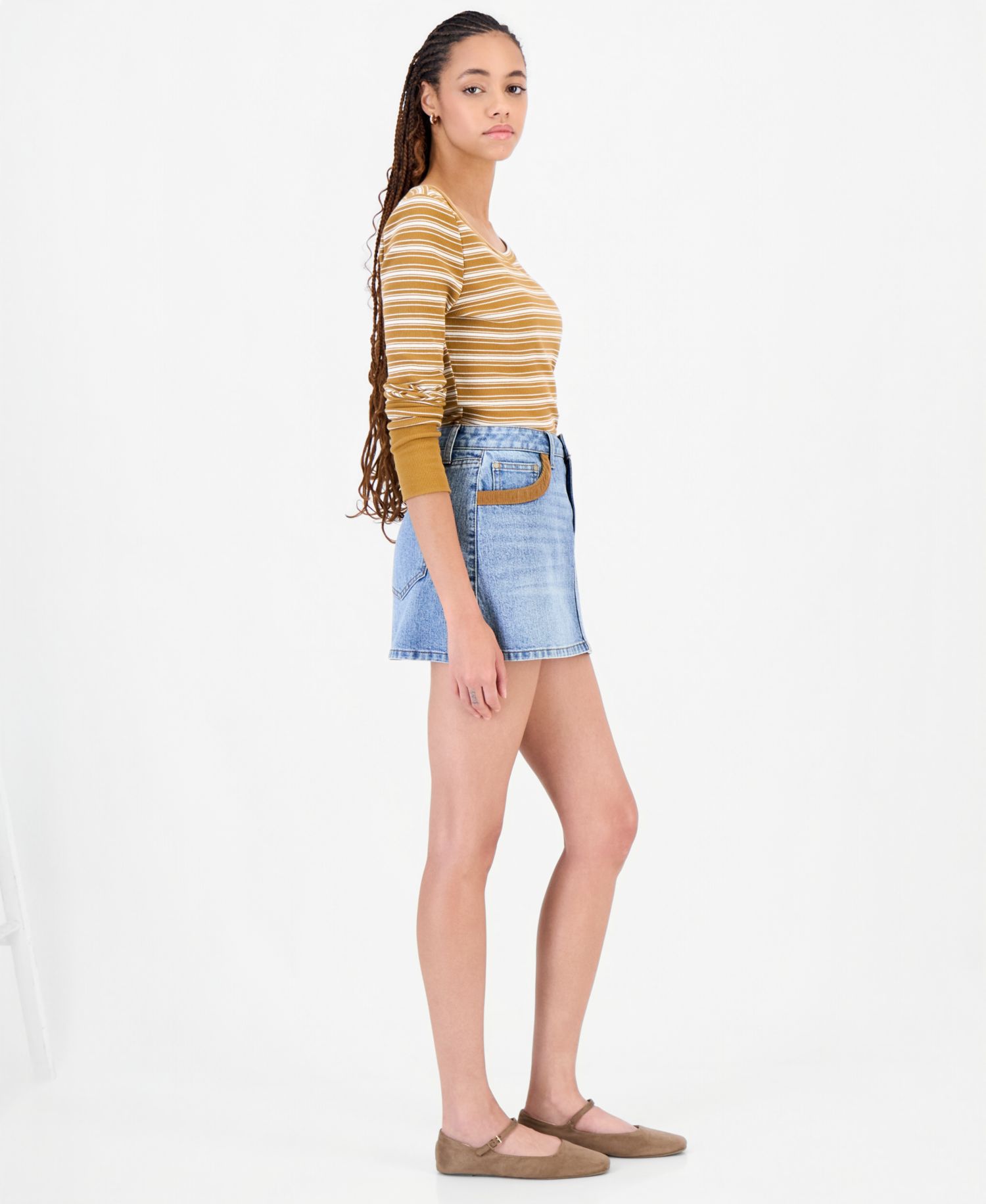 Women's Denim A-Line Mini Skirt