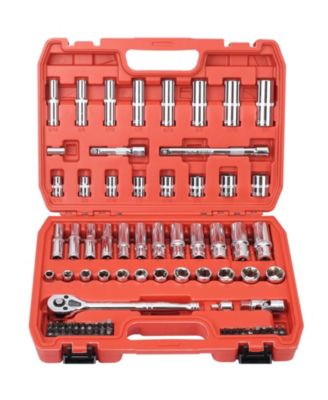 3/8inch  Drive Socket Set Ratchet Wrench Metric SAE Auto Repair