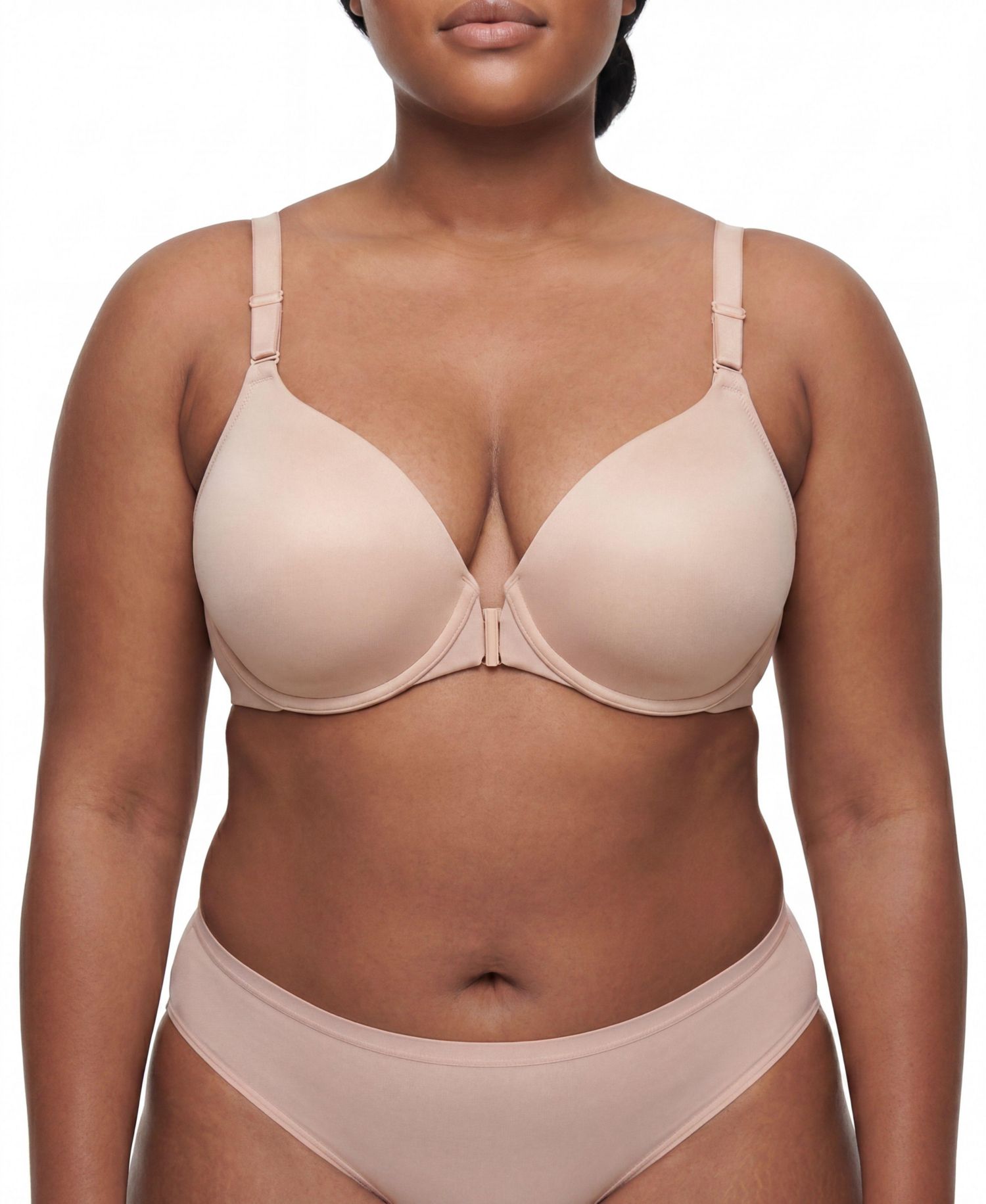 Women's Plus Size Perfect Coverage Lightly-Lined Smooth Front-Close Bra