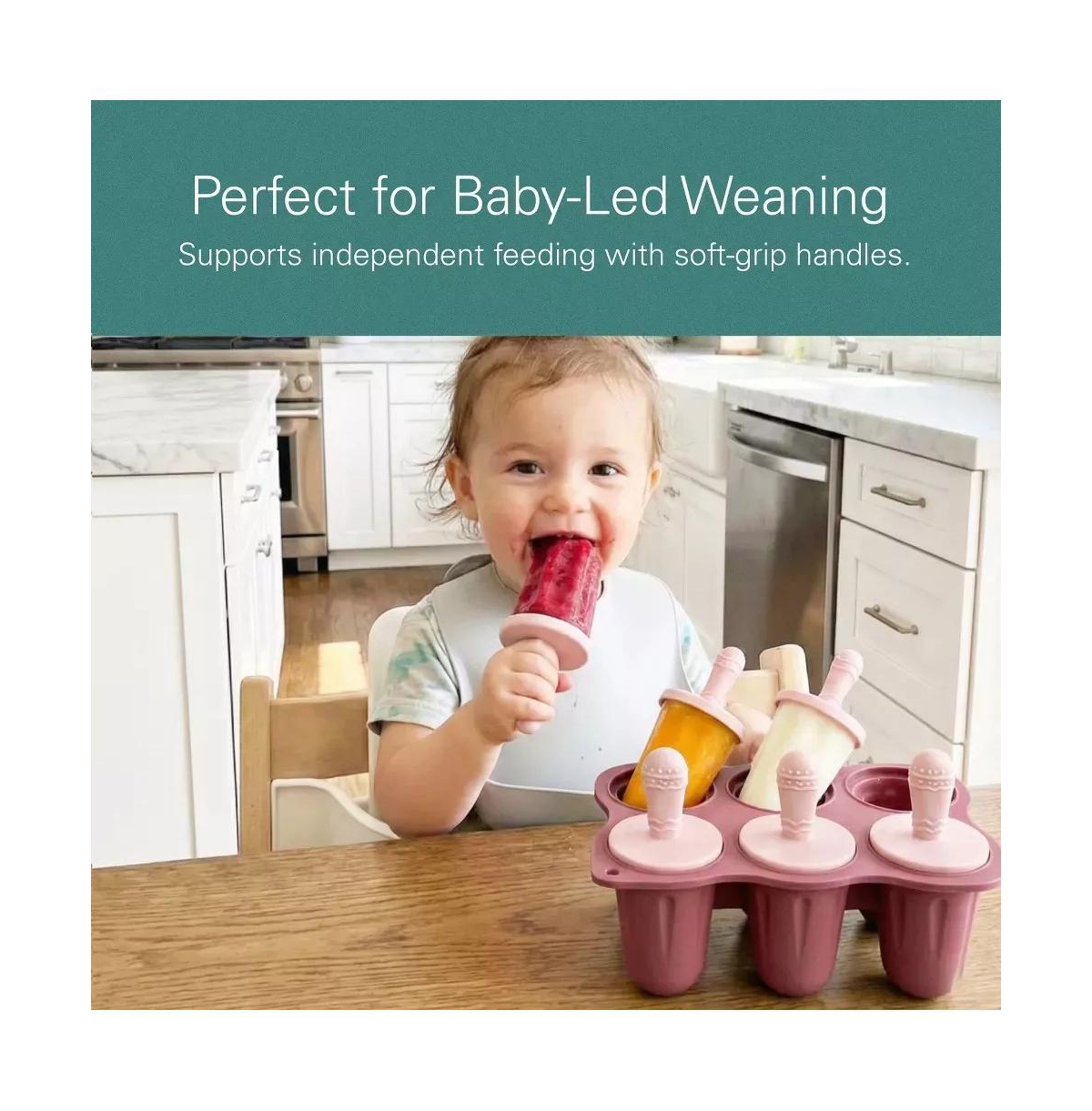 Sperric Baby Teething Popsicle Set with 6-cavity mold and 2 silicone bibs, Bpa-free, freezer and dishwasher safe for soothing teething relief.