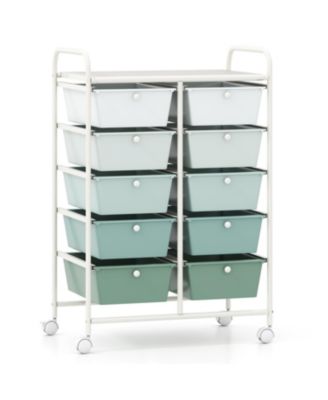 Rolling Storage Organizer Cart with 10 Drawers
