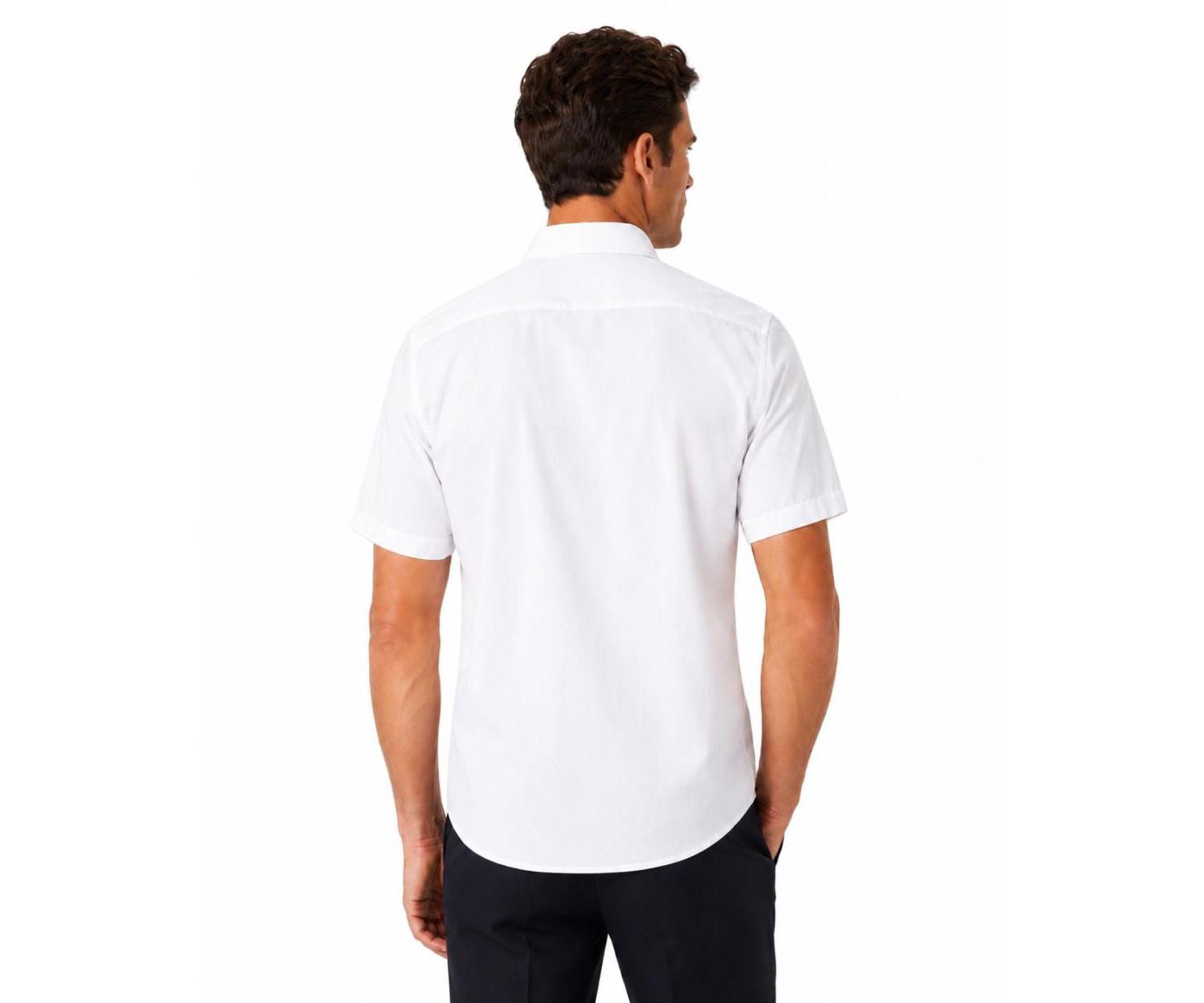 Men's Slim Fit Tone-On-Tone Short Sleeve Shirt