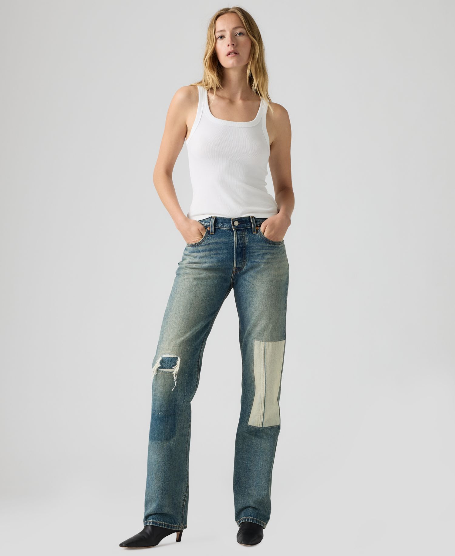 Premium Women's 501 90's Mid-Rise Straight-Fit Jeans