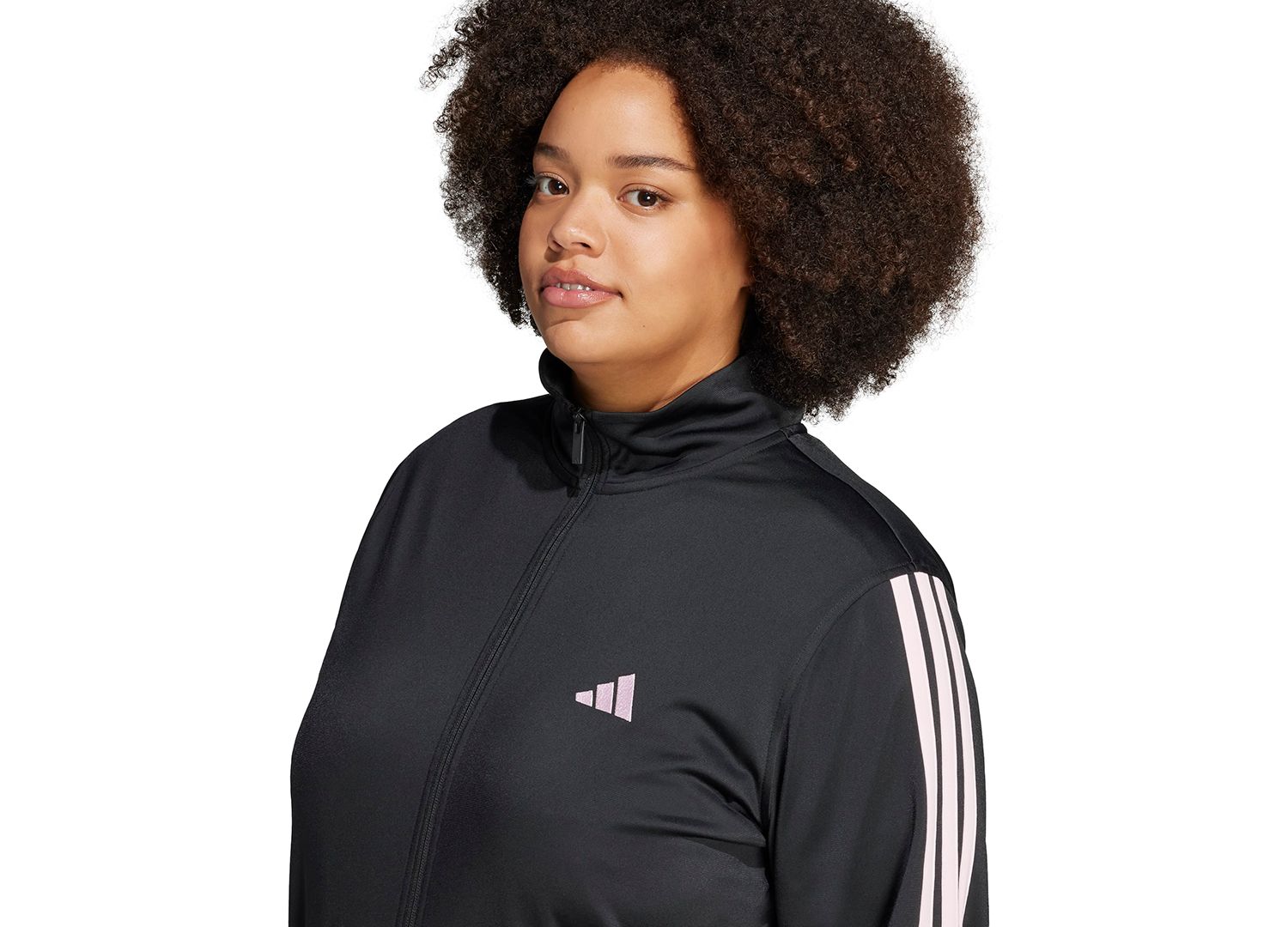 Plus Size Essentials Tricot Three Stripes Track Jacket