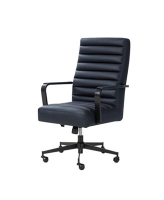 Anagrace Martha Modern Industrial Simple Assemble Faux Leather Swivel Tilting Office Chair with High Back