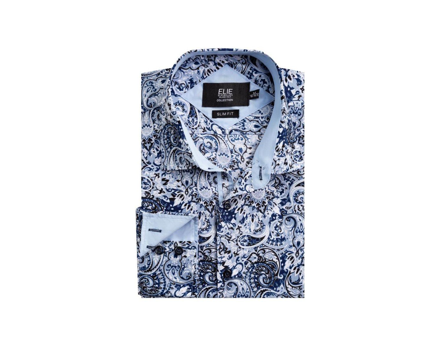 Men's Slim Fit Stylish Paisley Print Shirt