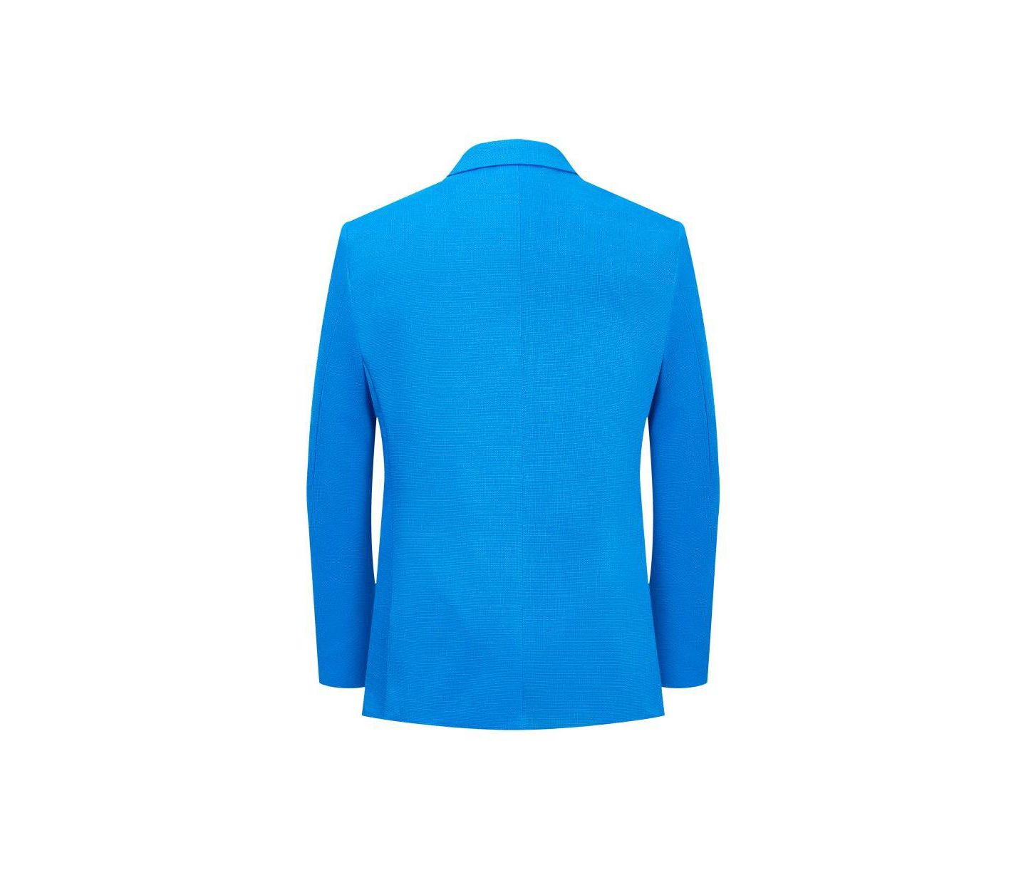 Мужская куртка Elie Balleh Slim Fit Solid Blazer Sports Coat, цвет: Королевский синий — фото 4