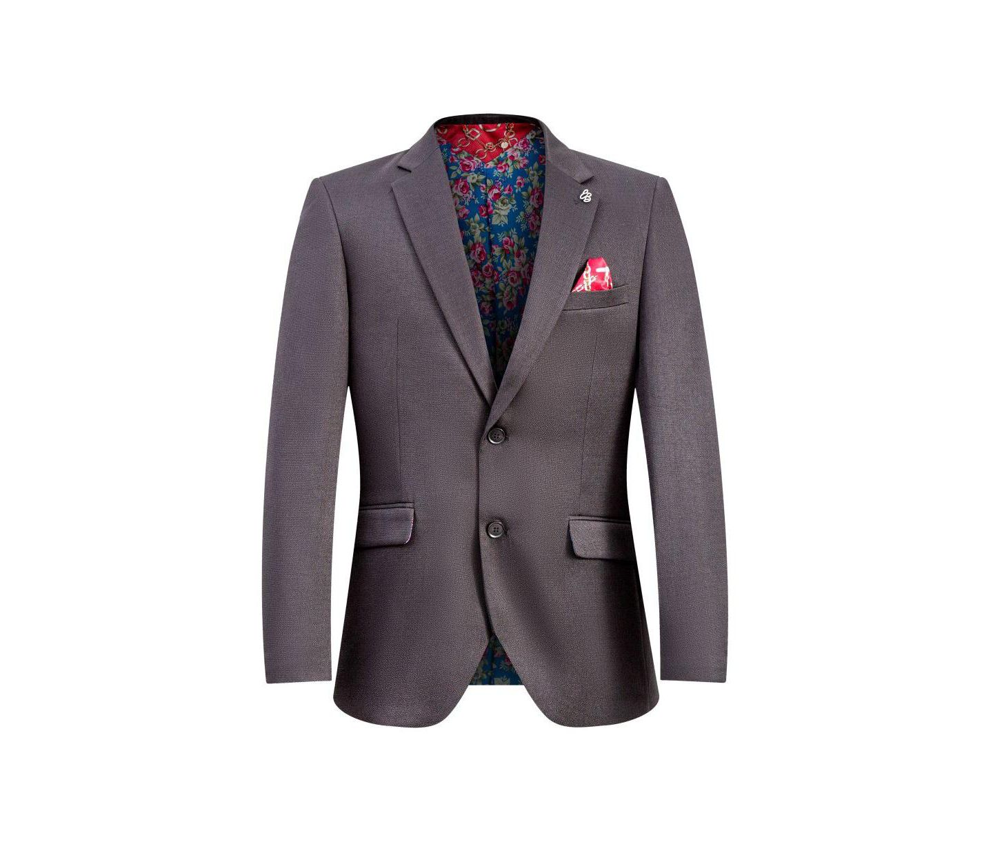 Мужская куртка Elie Balleh Slim Fit Solid Blazer Sports Coat, цвет: Чёрный — фото 2