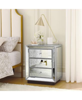 Three drawer cabinet with bead mirror finish