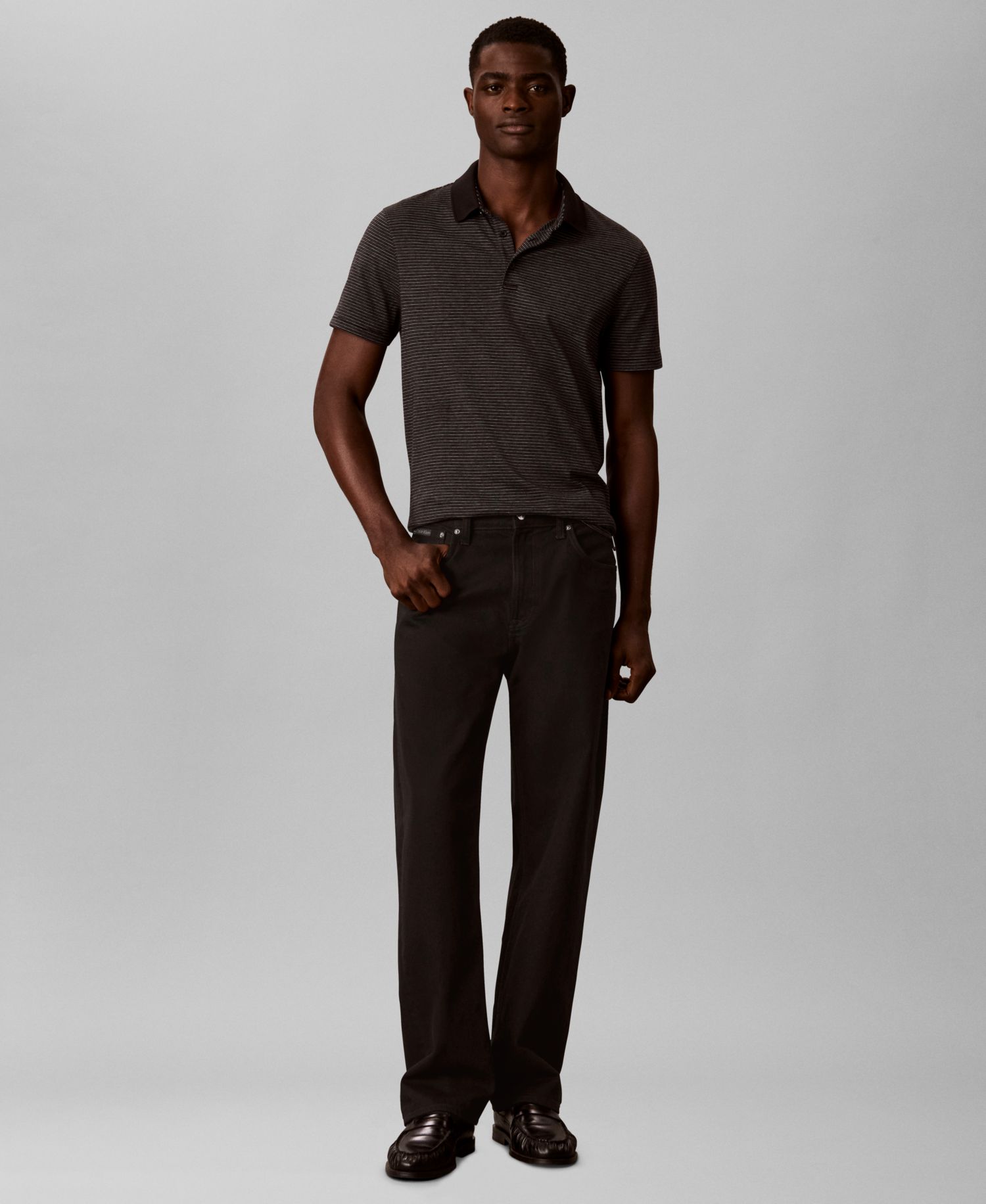 Men's Supima Cotton Stripe Polo Shirt
