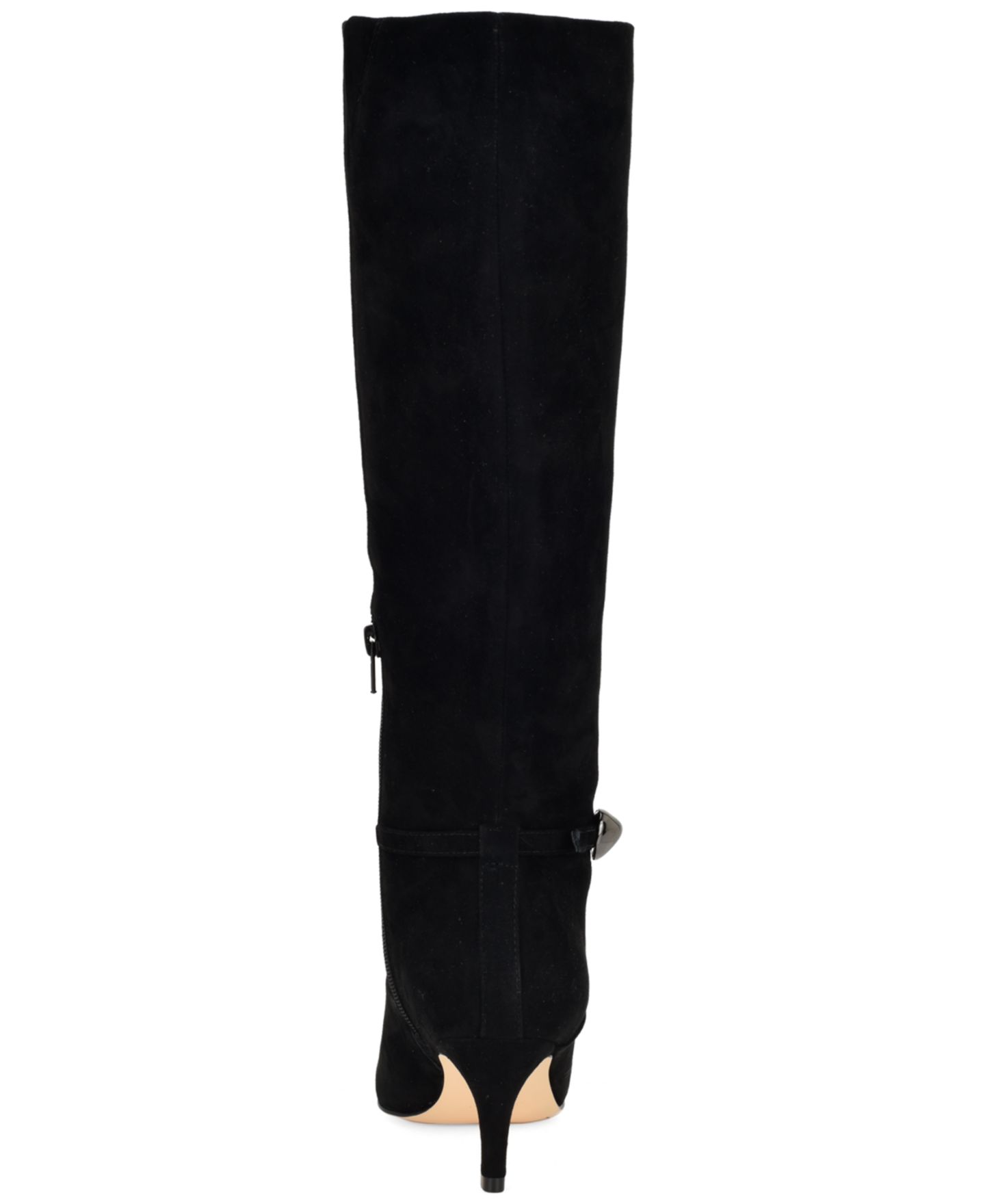 Женские ботинки Nine West Salla Suede Tall Kitten Heel, цвет: Чёрный замшевый — фото 3
