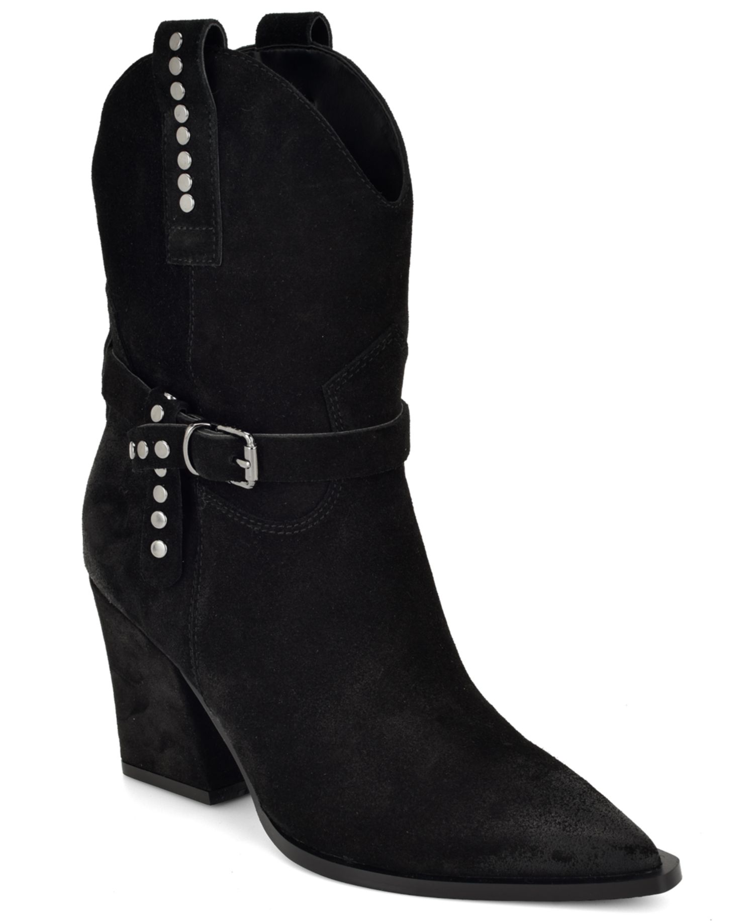 Women's Weslie Suede Western Block Heel Booties