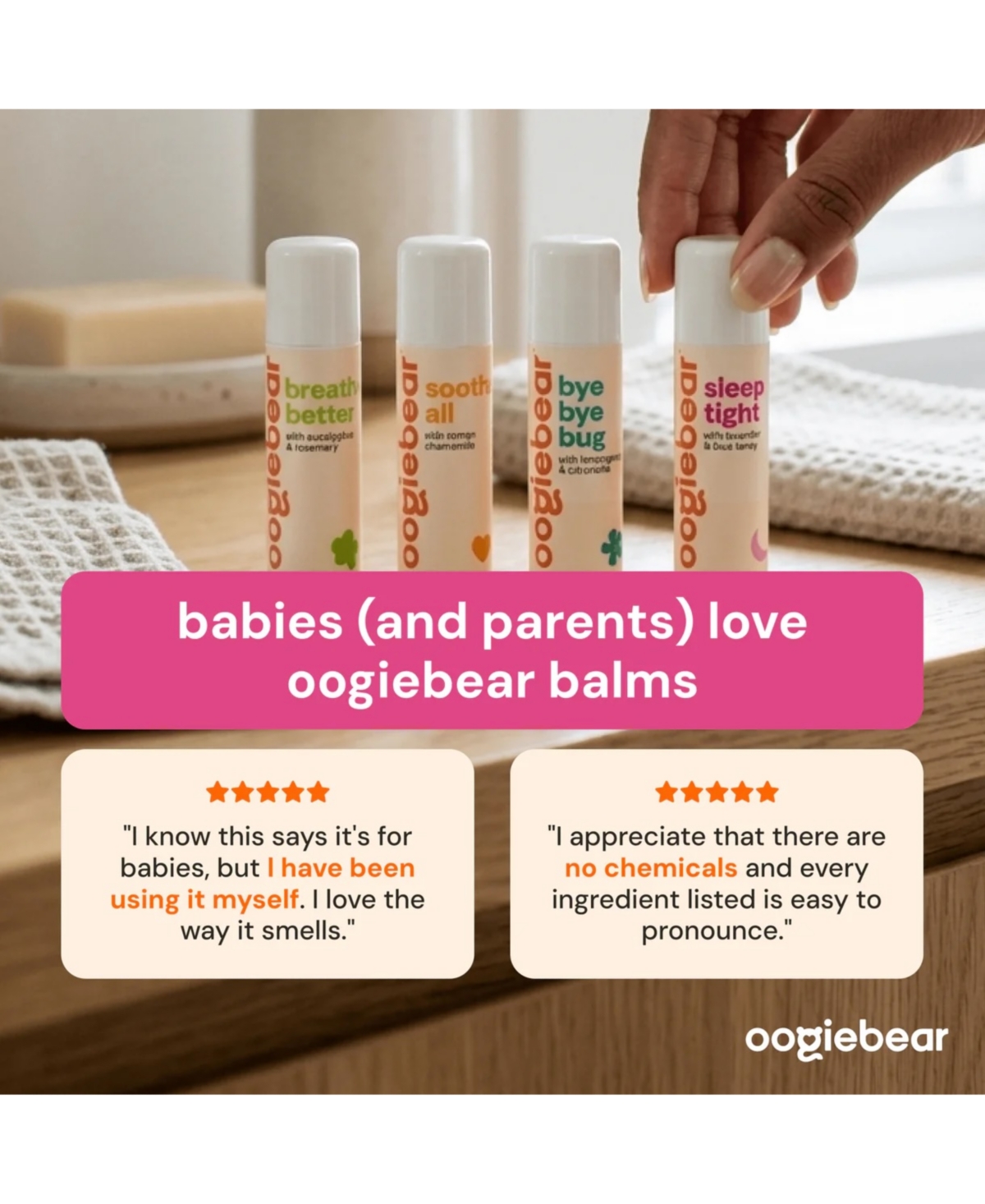 oogiebear Baby 4-Pack Organic Balm Collection