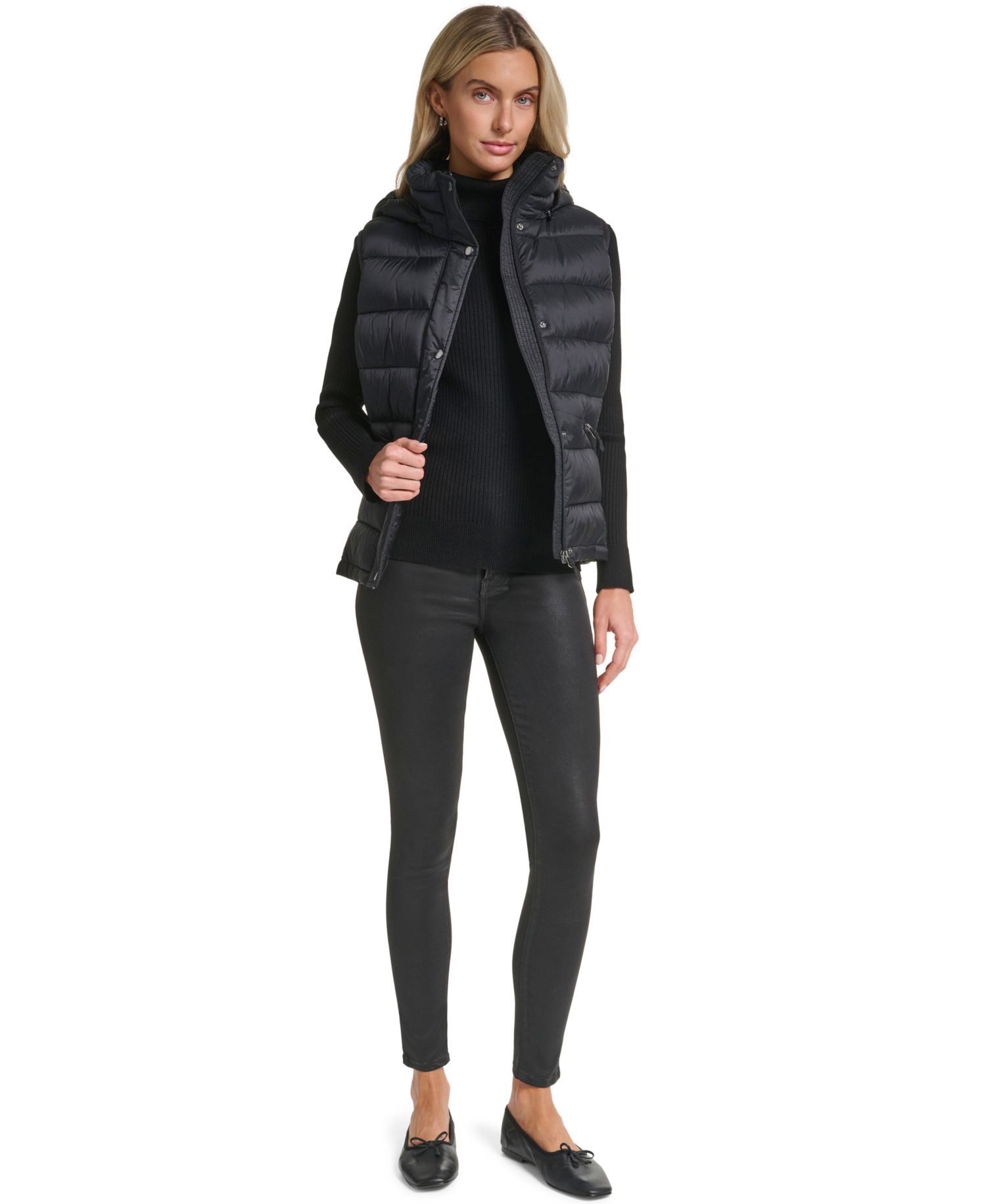 Women's Hooded Zip-Front Vest