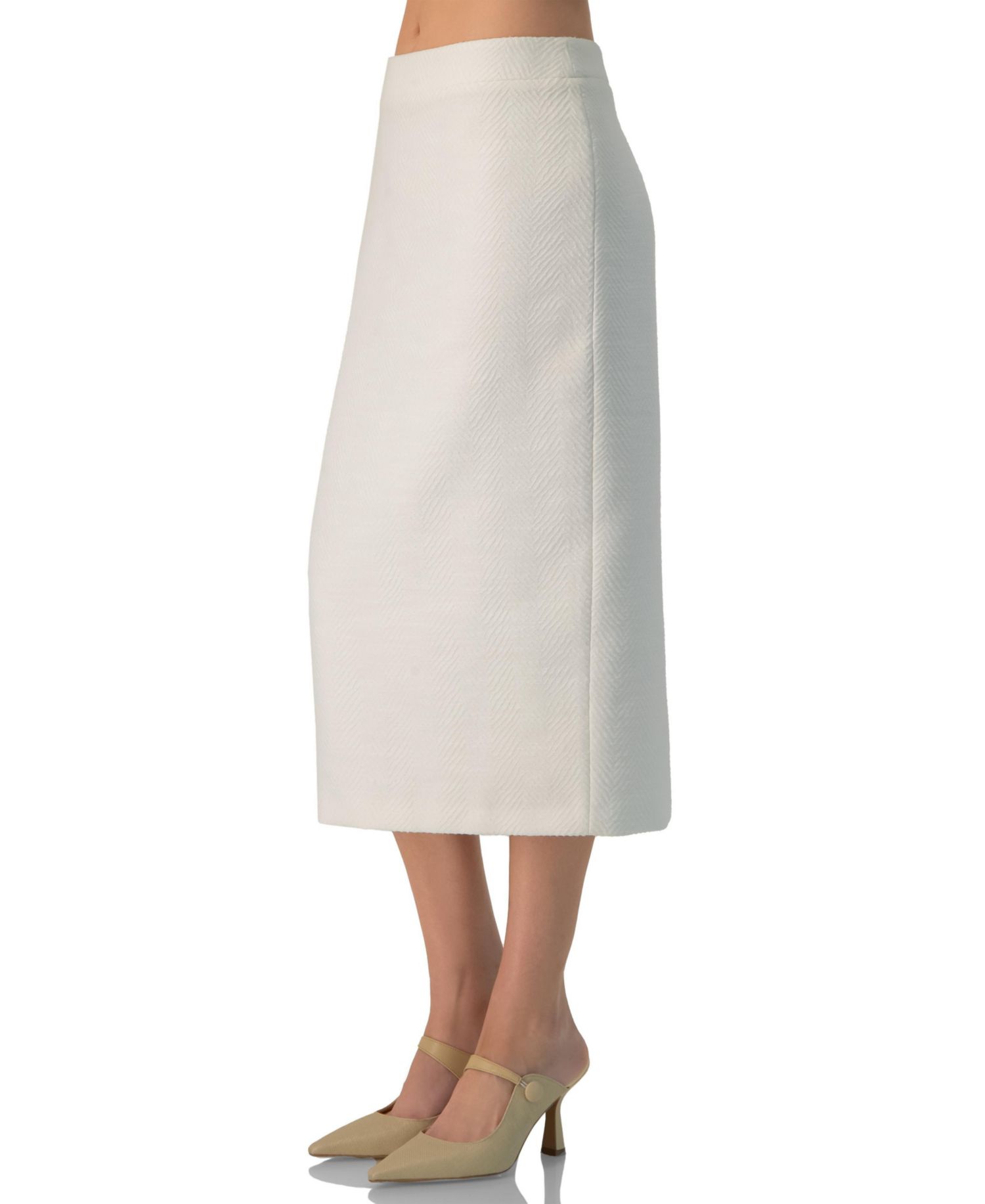 Women's Sleek High-Waist Fitted Midi Skirt