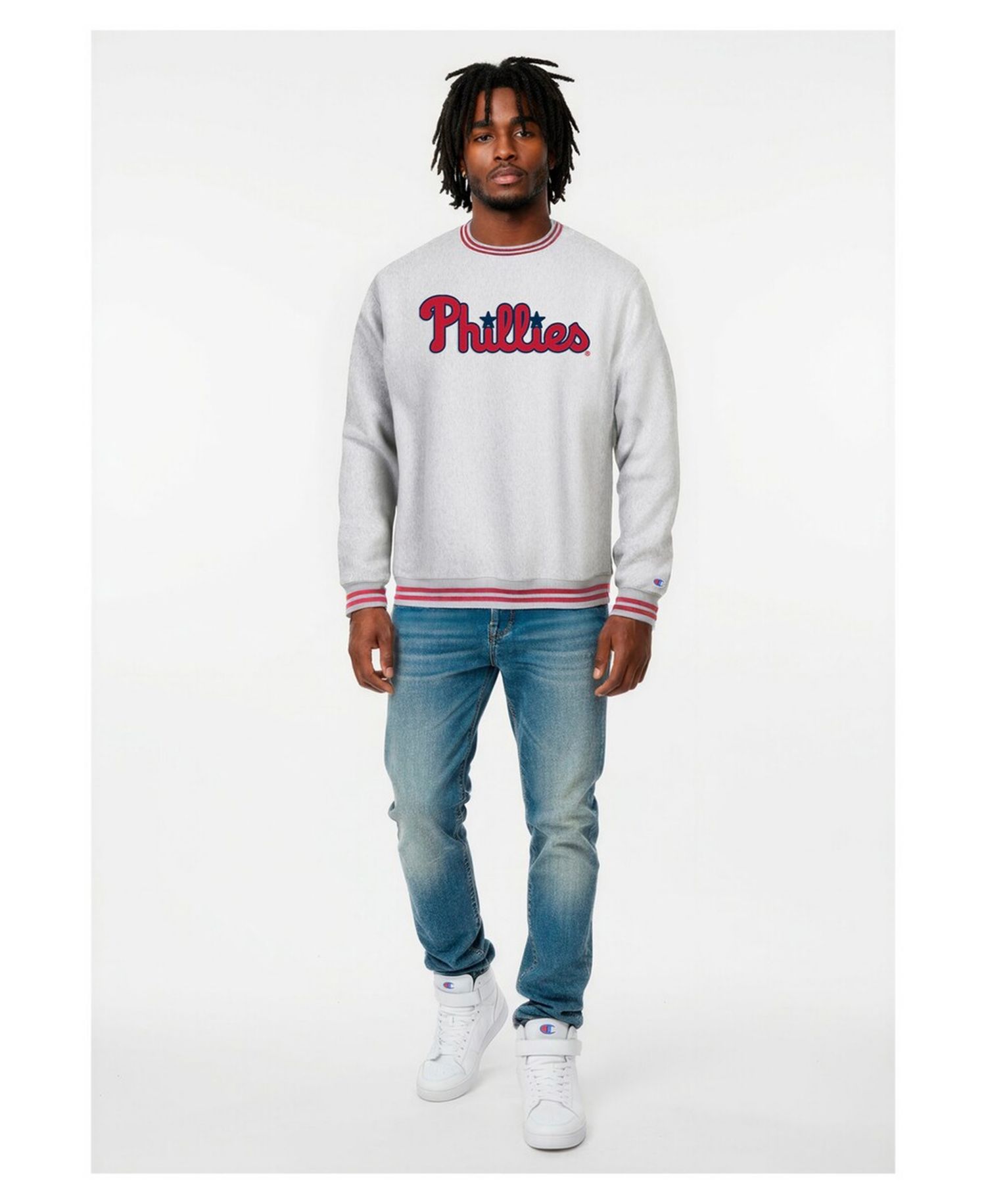 Men's Grey Heather Philadelphia Phillies Reverse Weave Sweatshirt