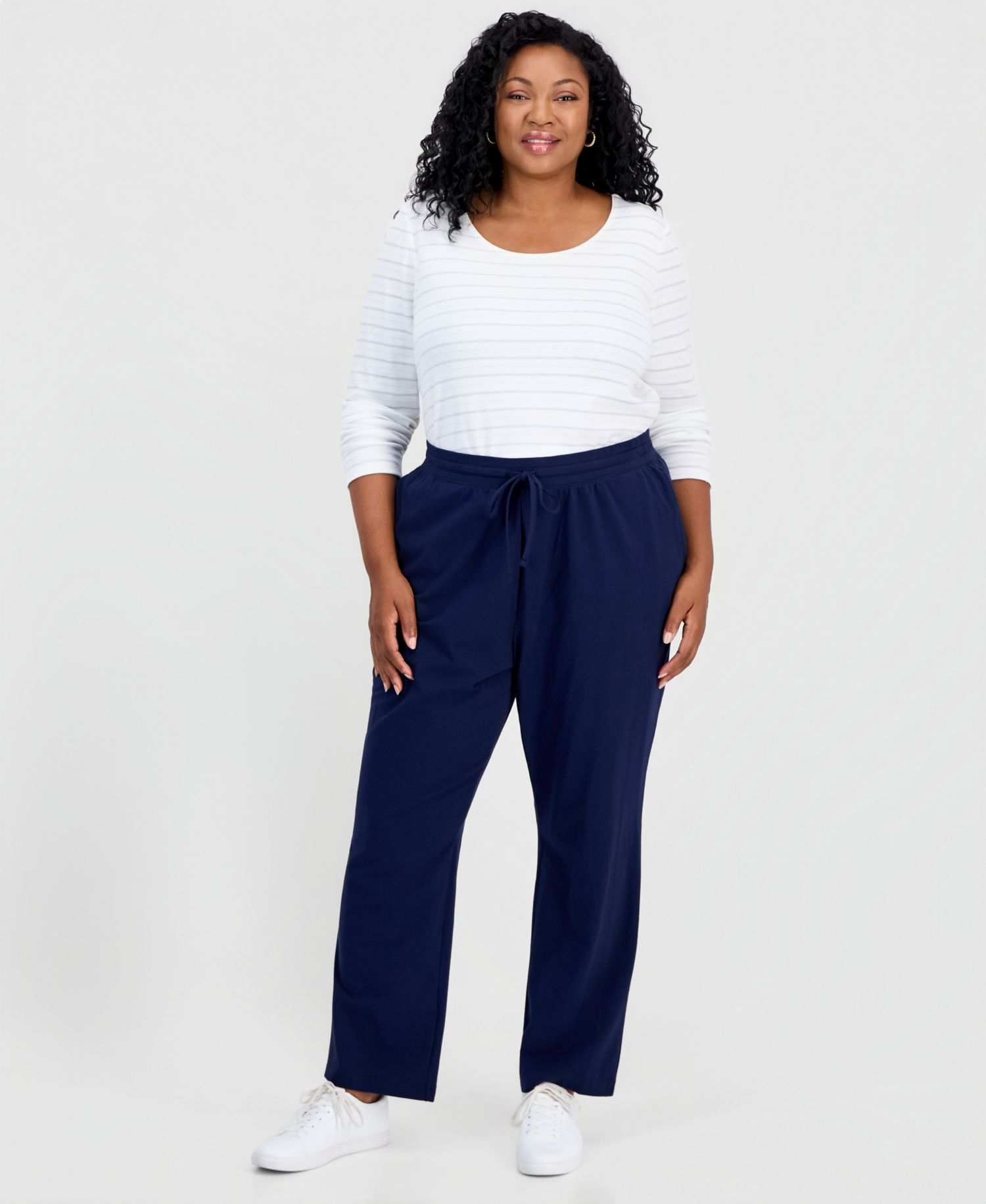 Petite Mid-Rise Pull-On Pants, Petite & Petite Short
