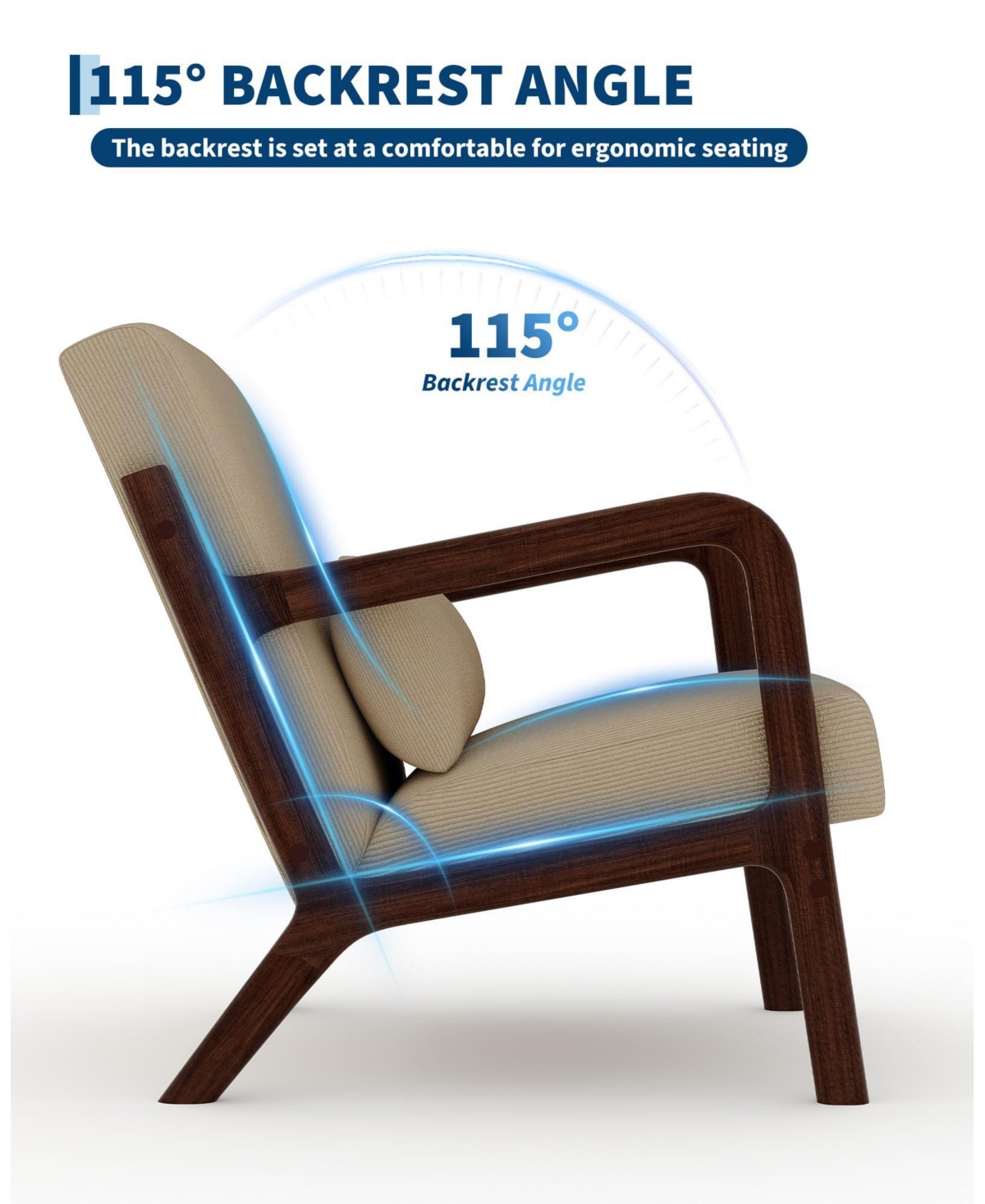 gaomon 2-piece corduroy accent chairs with mid-century design, sturdy wood frame, lumbar pillow, and comfy seating for living room or bedroom.