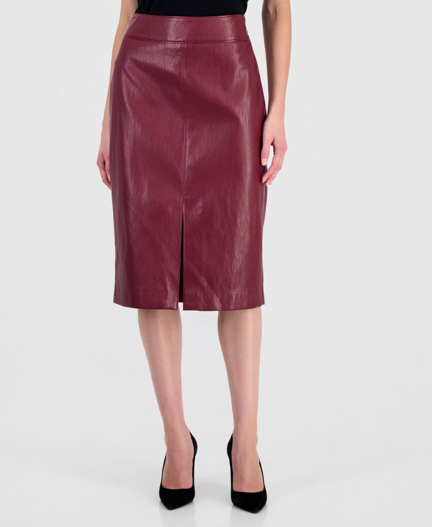 Women's Midi Pencil Front-Slit Skirt
