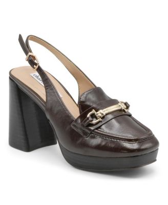 Womens Nicko High Block Heel Slingback Dress Loafer