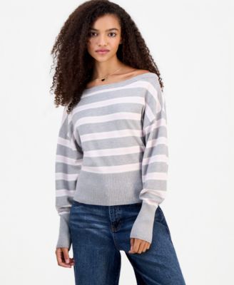 Juniors' Off-The-Shoulder Dropped-Sleeve Sweater