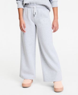Girls' 7-16 Mini Imitation Pearl Bow Wide-Leg Sweatpants