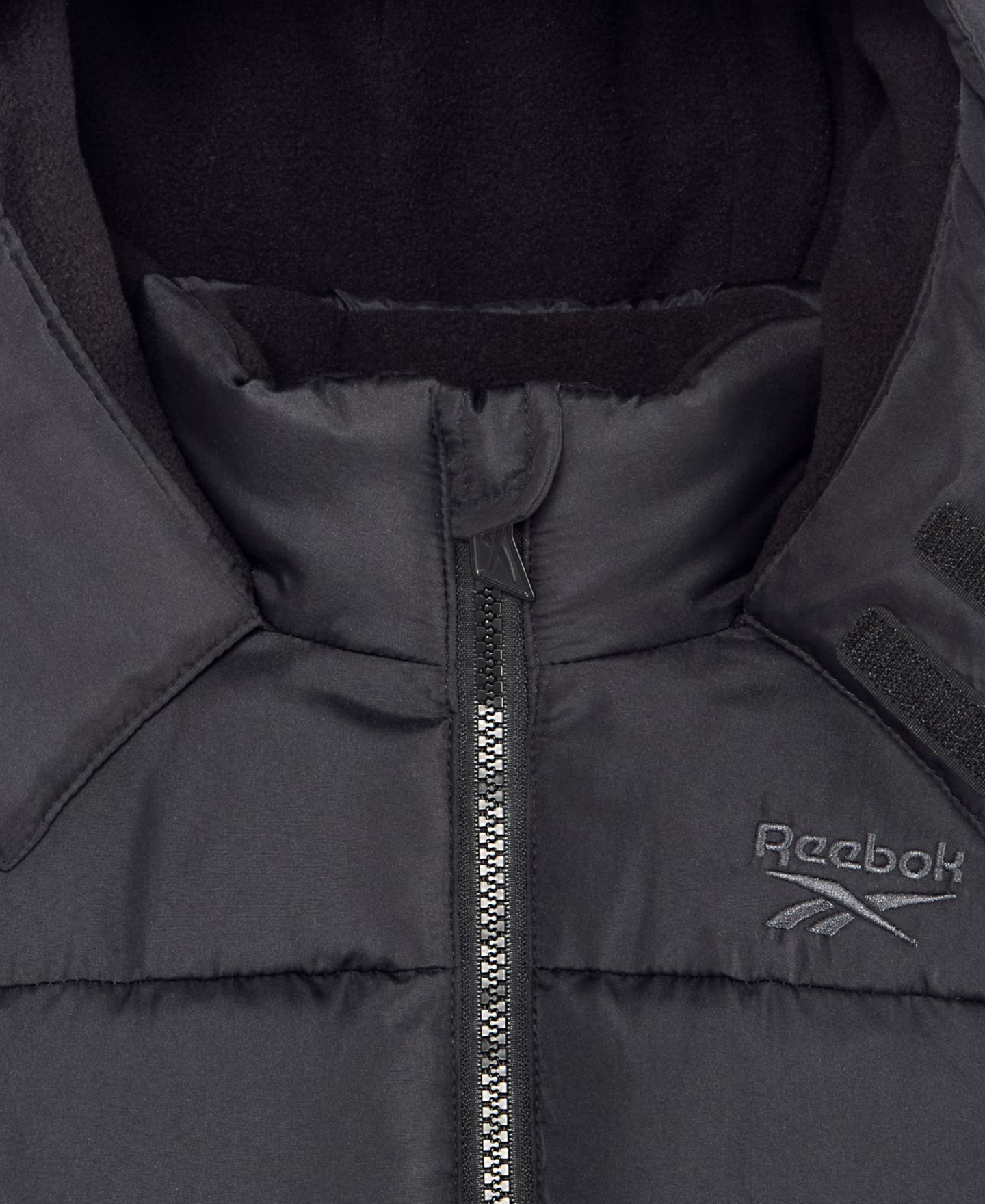 Куртка Reebok Hooded Fleece-Lined Puffer Jacket для мальчиков-малышей, цвет: Чёрный — фото 2